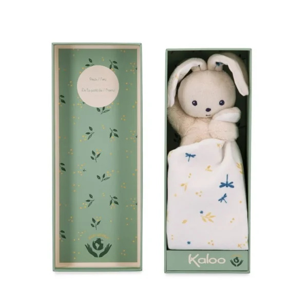Kaloo Doudou Rabbit Carre Douceur White Delicate Flash Sale