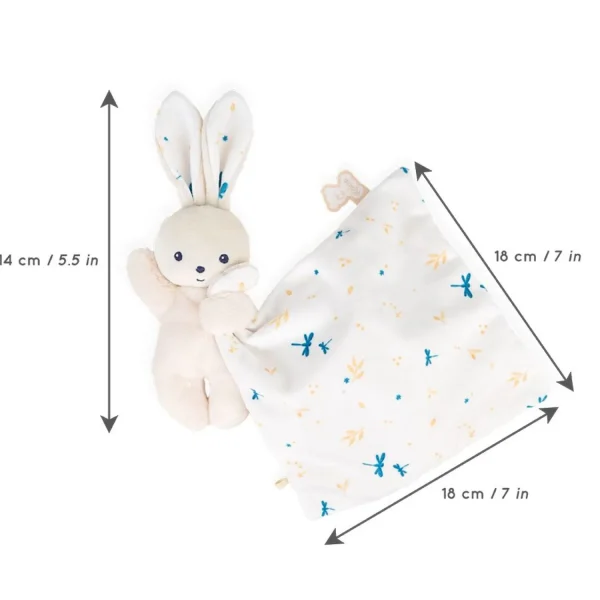 Kaloo Doudou Rabbit Carre Douceur White Delicate Flash Sale