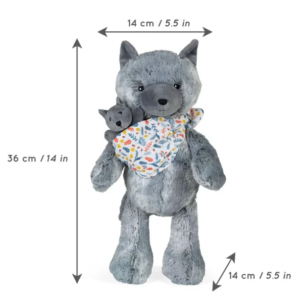 Kaloo Mummy Wolf Plush - Louise - 35 Cm (13.8 In) Flash Sale